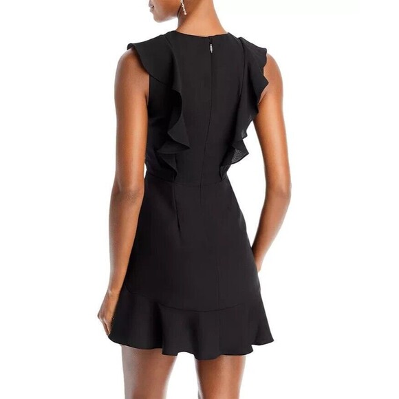 BCBGMaxAzria Black Sleeveless V-Neck Mini Dress - Picture 6 of 6